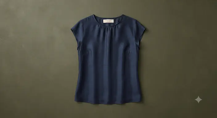 Blusa de seda natural