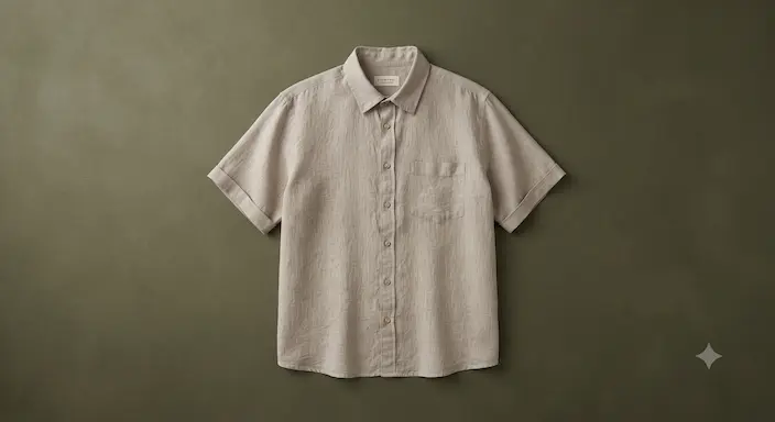Camisa de lino crudo