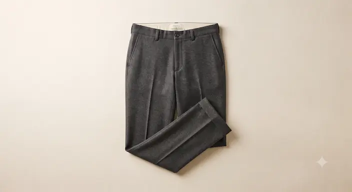 Pantalón wide-leg de lana